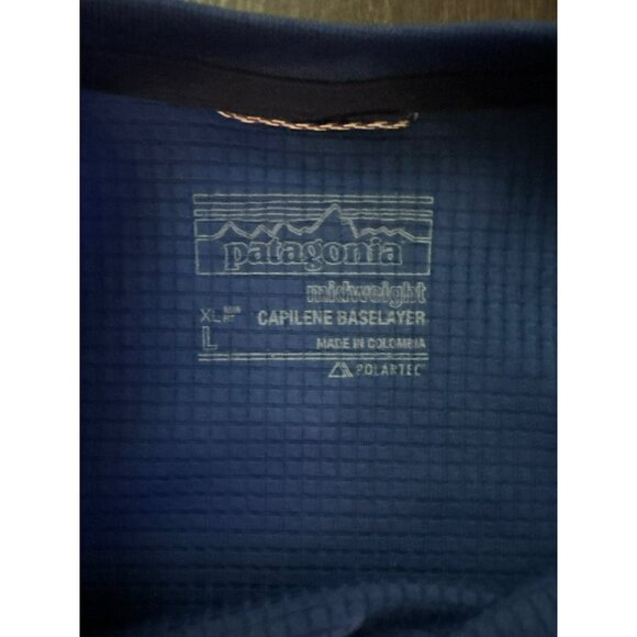 Patagonia Men's Blue Long Sleeve Capilene Midweight Base Layer Size Large - Picture 3 of 7
